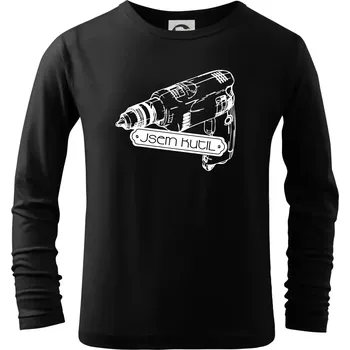 Chlapecké tričko Jsem kutil - Triko dětské Long Sleeve - 134 cm/8 let ( Černá )