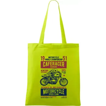 Caferacer Classic Race - Taška bavlněná - 42 x 38 cm ( Limetková )