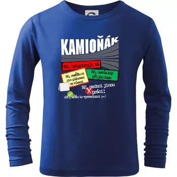 Chlapecké tričko Výhody řidiče kamionu - Triko dětské Long Sleeve - 122 cm/6 let ( Královská modrá )