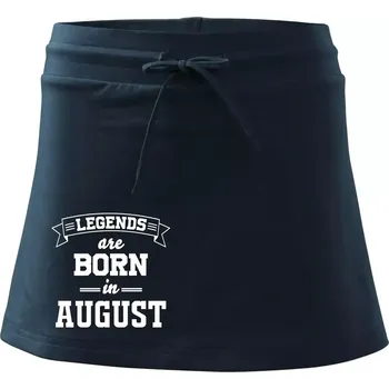 Dámská sukně Legends are born in August - Sportovní sukně - two in one - XS ( Námořní modrá (velmi tmavá - téměř černá) )