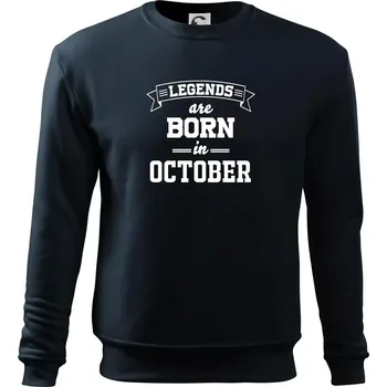 Legends are born in October - Mikina Essential dětská - 158 cm/12 let ( Námořní modrá (velmi tmavá - téměř černá) )