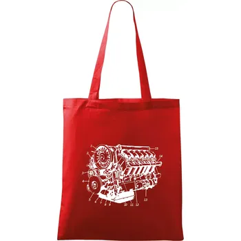 Nákupní taška Motor T930 - 3 - Taška bavlněná - 42 x 38 cm ( Červená )