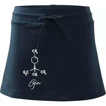 Dámská sukně Barová chemie - gin - Sportovní sukně - two in one - XS ( Námořní modrá (velmi tmavá - téměř černá) )