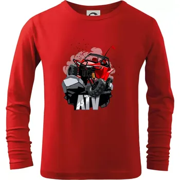 Chlapecké tričko ATV offroad buggy - Triko dětské Long Sleeve - 122 cm/6 let ( Červená )