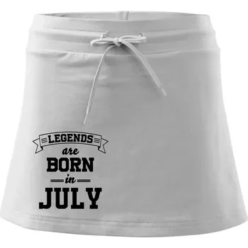 Dámská sukně Legends are born in July - Sportovní sukně - two in one - XL ( Bílá )