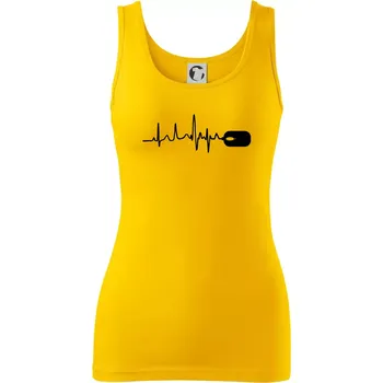 Dámské tričko EKG myš - Dámské tílko - M ( Žlutá )