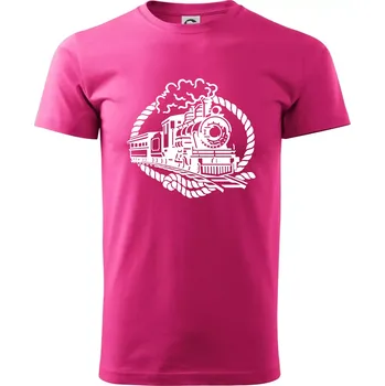 Pánská móda Lokomotiva lano - Klasické pánské triko vyšší gramáže - XL ( Purpurová )