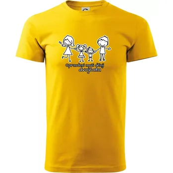 Pánské tričko Opravdoví muži dělají dvojčata - holka kluk - Triko extra velké (5-8XL) - 6XL ( Žlutá )