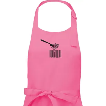 Kuchyňská zástěra Čárový kód pasta - Pánská zástěra na vaření - Univerzální velikost ( Růžová )