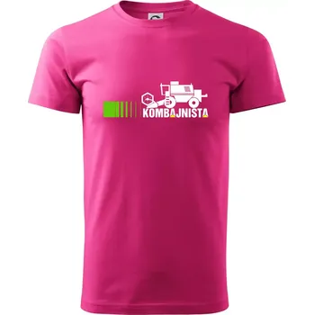 Kombajnista zelená a žlutá - Klasické pánské triko vyšší gramáže - S ( Purpurová )