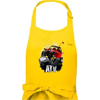 Kuchyňská zástěra ATV offroad buggy - Pánská zástěra na vaření - Univerzální velikost ( Žlutá )