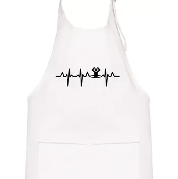 Kuchyňská zástěra EKG otužování - Dětská zástěra na vaření - Univerzální velikost ( Bílá )