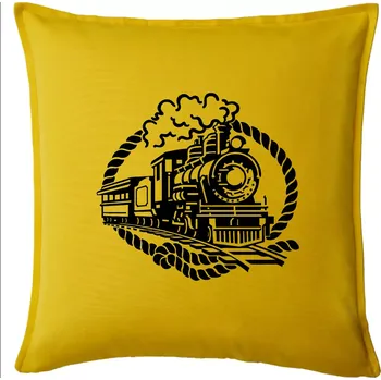 Polštář Lokomotiva lano - Polštář 50x50 - 50x50 - Pouze potah ( Žlutá )