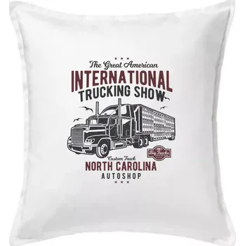 Polštář Big Truck 1 - Polštář 50x50 - 50x50 - Včetně výplně ( Bílá )