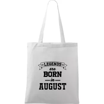 Legends are born in August - Taška bavlněná - 42 x 38 cm ( Bílá )