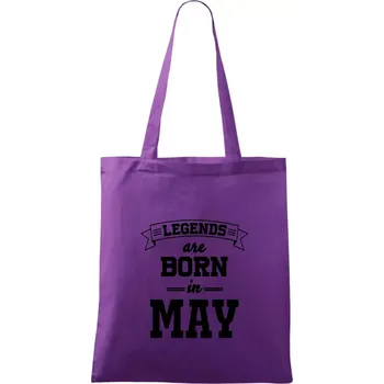 Legends are born in May - Taška bavlněná - 42 x 38 cm ( Fialová )