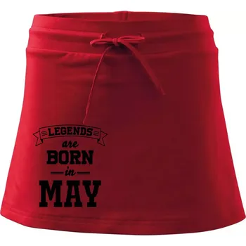 Dámská sukně Legends are born in May - Sportovní sukně - two in one - XS ( Červená )