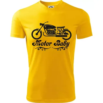 Motor baby - Dětské triko sportovní (dresovina) - 134 cm/8 let ( Žlutá )