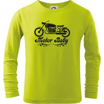 Chlapecké tričko Motor baby - Triko dětské Long Sleeve - 146 cm/10 let ( Limetková )