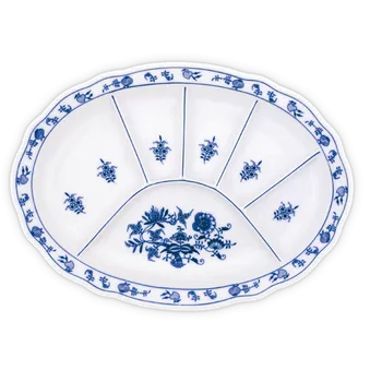 Talíř Cibulák Talíř dělený 34,8 x 25 cm 1060g Originál Český porcelán Dubí