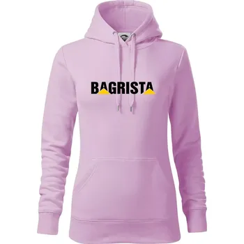 Dámská mikina Bagrista nápis - Mikina dámská Cape s kapucí - S ( Orchid )