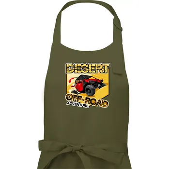Kuchyňská zástěra Desert offroad adventure - Dámská zástěra na vaření - Univerzální velikost ( Khaki )