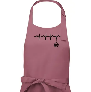 Kuchyňská zástěra EKG Vánoční ozdoba - Dámská zástěra na vaření - Univerzální velikost ( Starorůžová )