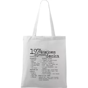 Nejsem ohraná deska 1974 - Taška bavlněná - 42 x 38 cm ( Bílá )
