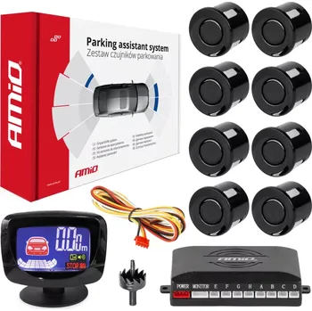Parkovací asistent Parkovací senzory LCD - 8 čidel, černé (TJS75008)