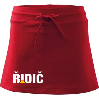 Dámská sukně Řidič nápis - Sportovní sukně - two in one - XL ( Červená )