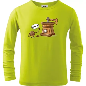Dětská móda Nemel už - káva - Triko dětské Long Sleeve - 146 cm/10 let ( Limetková )