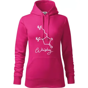 Dámská mikina Barová chemie - whiskey - Mikina dámská Cape s kapucí - M ( Purpurová )