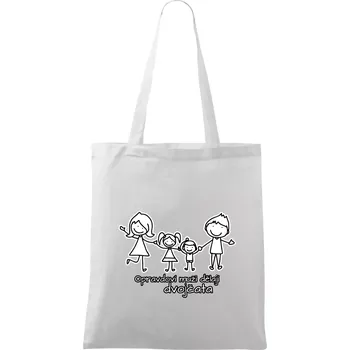 Opravdoví muži dělají dvojčata - holka kluk - Taška bavlněná - 42 x 38 cm ( Bílá )