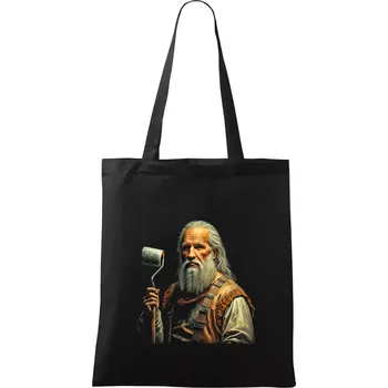 Leonardo da Vinci malíř pokojů - Taška bavlněná - 42 x 38 cm ( Černá )