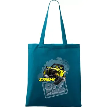 ATV xtreme race - Taška bavlněná - 42 x 38 cm ( Petrolejová )