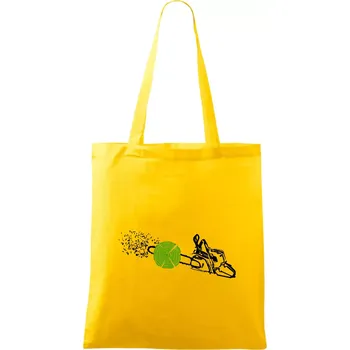 Nákupní taška Motorová pila - Taška bavlněná - 42 x 38 cm ( Žlutá )