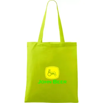 John Beer traktor - Taška bavlněná - 42 x 38 cm ( Limetková )