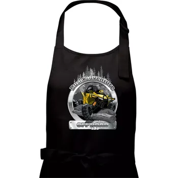 Kuchyňská zástěra ATV Bush Adventure - Pánská zástěra na vaření - Univerzální velikost ( Černá )
