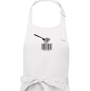Kuchyňská zástěra Čárový kód pasta - Pánská zástěra na vaření - Univerzální velikost ( Bílá )