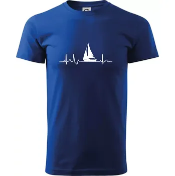 Pánské tričko EKG plachetnice - Triko extra velké (5-8XL) - 6XL ( Královská modrá )