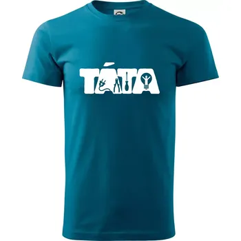 Táta nápis - elektrikář - Klasické pánské triko vyšší gramáže - M ( Petrolejová )