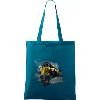ATV bugina žlutá - Taška bavlněná - 42 x 38 cm ( Petrolejová )