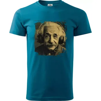 Pánské tričko Albert se sluchátky - Klasické pánské triko vyšší gramáže - XS ( Petrolejová )
