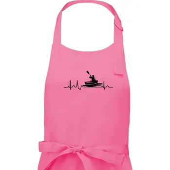 Kuchyňská zástěra EKG kajak - Dámská zástěra na vaření - Univerzální velikost ( Růžová )