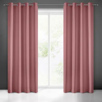 Závěs Tmavorůžová závěs na kroužcích RITA 140x250 cm