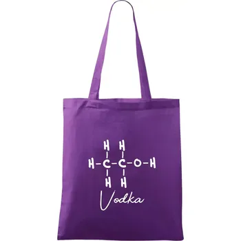 Nákupní taška Barová chemie - vodka - Taška bavlněná - 42 x 38 cm ( Fialová )