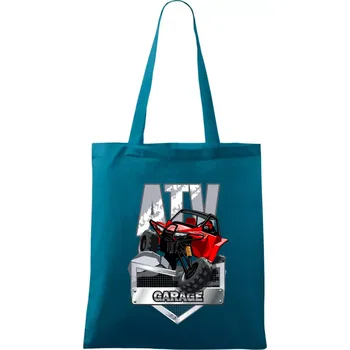 ATV garage - Taška bavlněná - 42 x 38 cm ( Petrolejová )