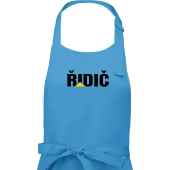Kuchyňská zástěra Řidič nápis - Pánská zástěra na vaření - Univerzální velikost ( Světlý tyrkys )