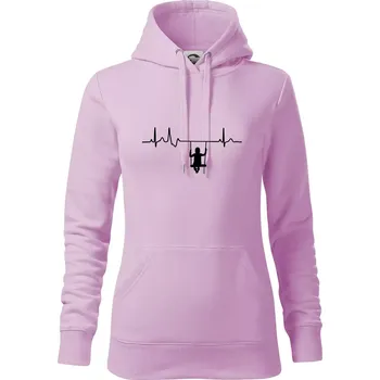 Dámská mikina EKG houpačka - Mikina dámská Cape s kapucí - S ( Orchid )
