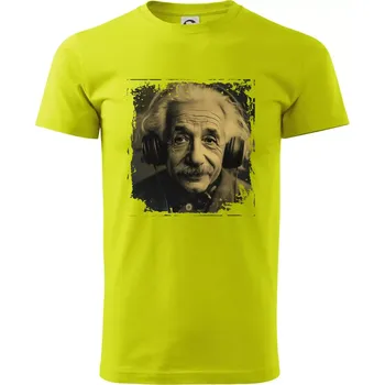 Albert se sluchátky - Klasické pánské triko vyšší gramáže - 2XL ( Limetková )